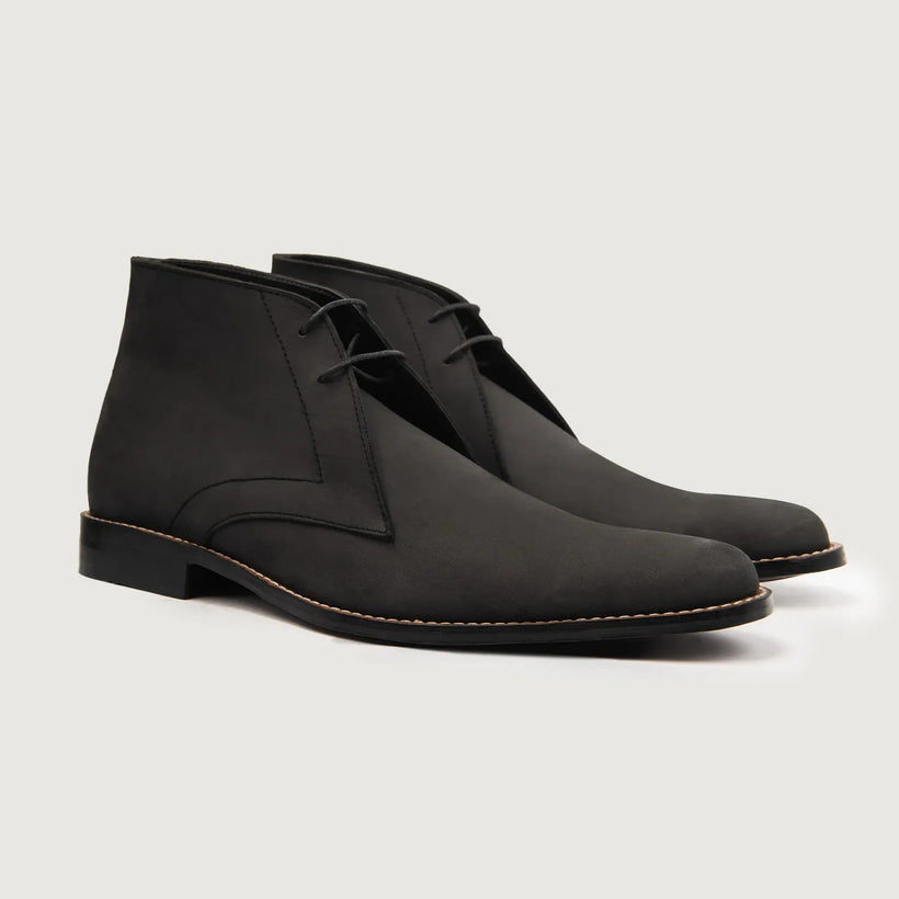 Corry Chukka Sort Nubuck Læderstøvler til Mænd