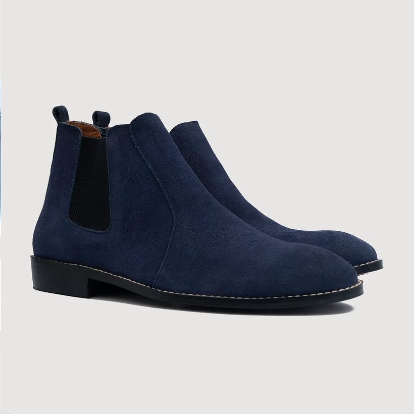Clarkson Chelsea Midnight Blue Suede Leather Boots til Mænd
