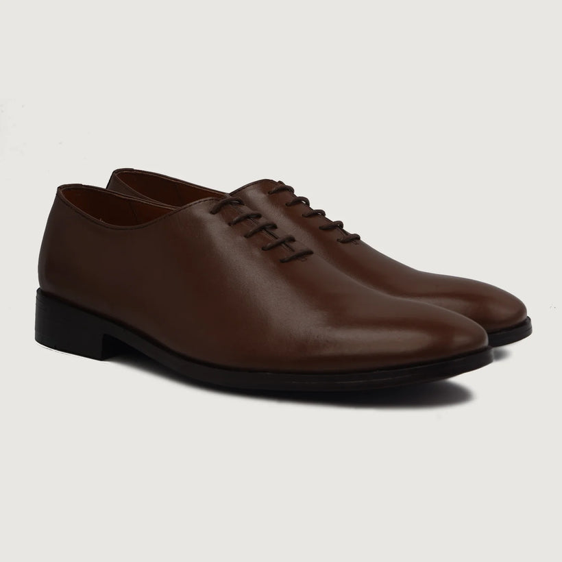 Director Wholecut Brun Leather Shoes til Mænd