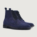 Knight Derby Midnight Blå Suede Læderstøvler til Mænd
