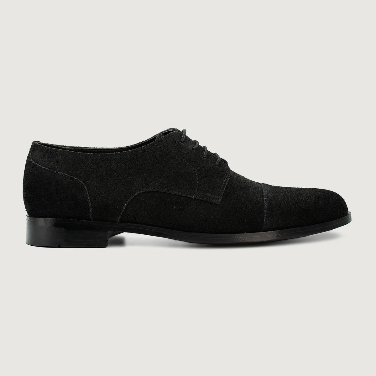 Black Goatskin Suede Leather Shoes - Goodyear welt-konstruktion og tåboks