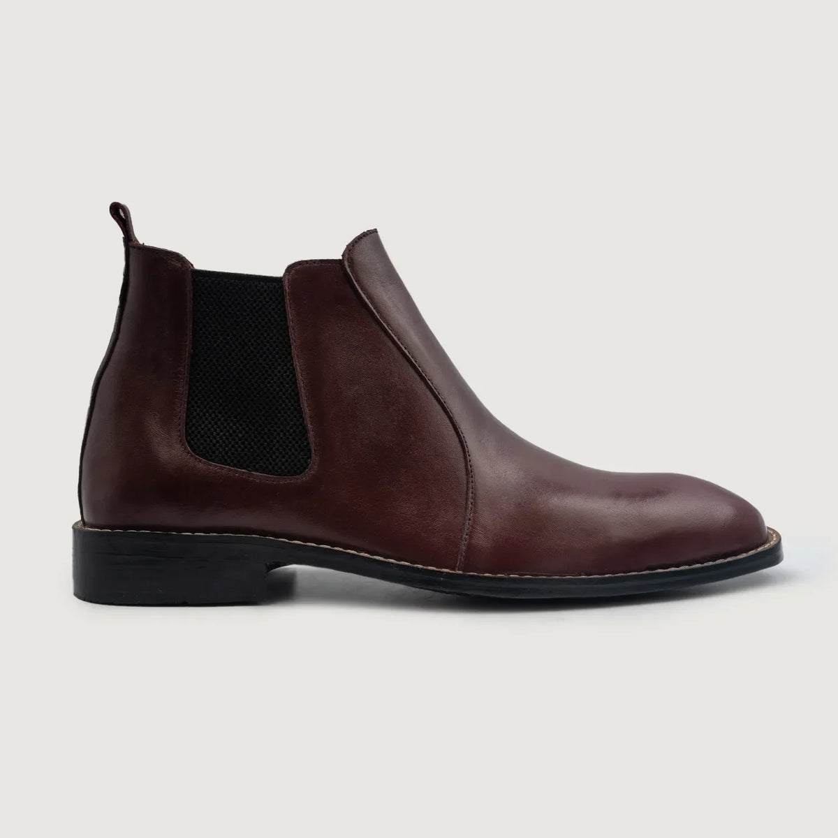 Maroon Full-Grain leather Boots - Goodyear welt-konstruktion og tåboks