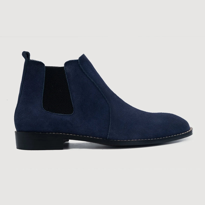 Clarkson Chelsea Midnight Blue Suede Leather Boots til Mænd