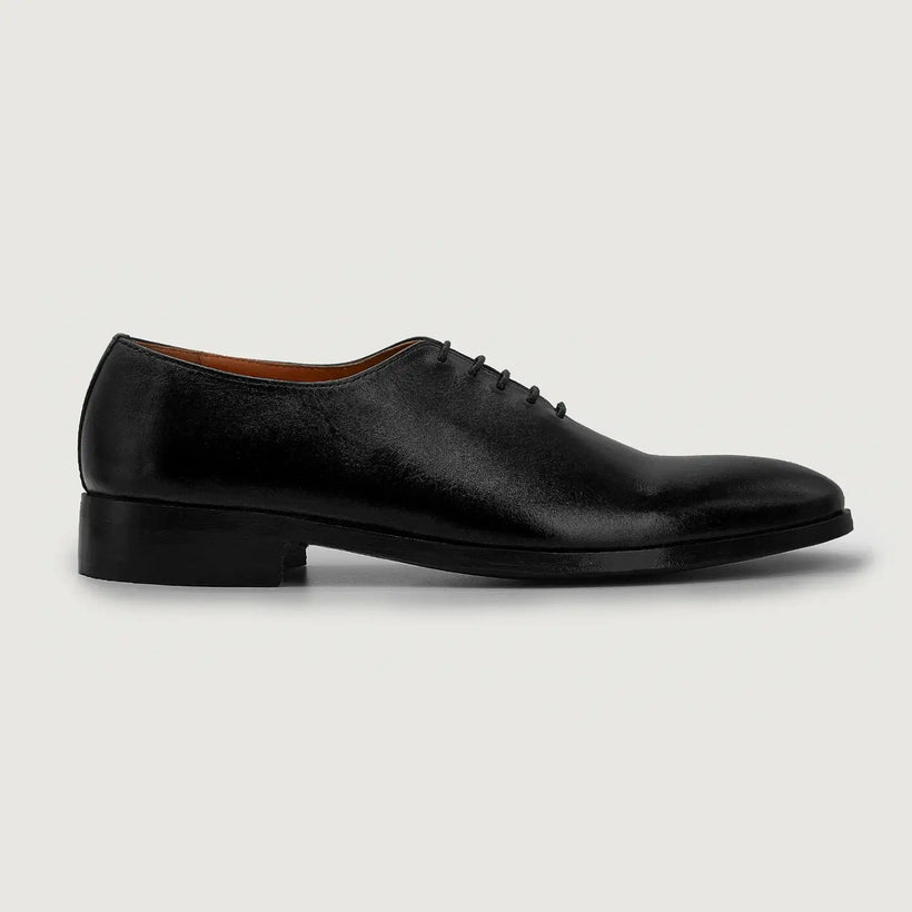 Director Wholecut Sort Leather Shoes til Mænd