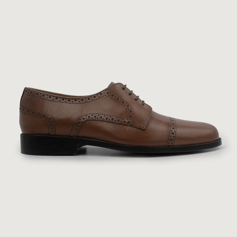 Dirk Brogues Derby Brun Leather Shoes til Mænd