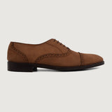 Brown Full-Grain leather Shoes - Goodyear Welt Construction & Front Toe Box Detail