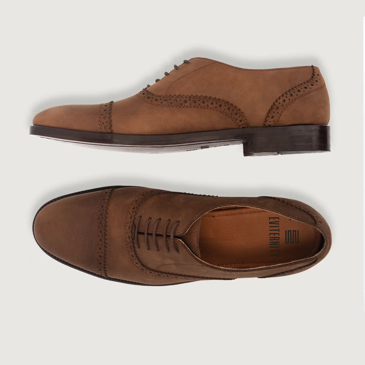 Greyson Brogues Oxford Oil Pull-up Brun Lædersko til Mænd - Forstærket hælkappe og præcise dobbeltsyninger