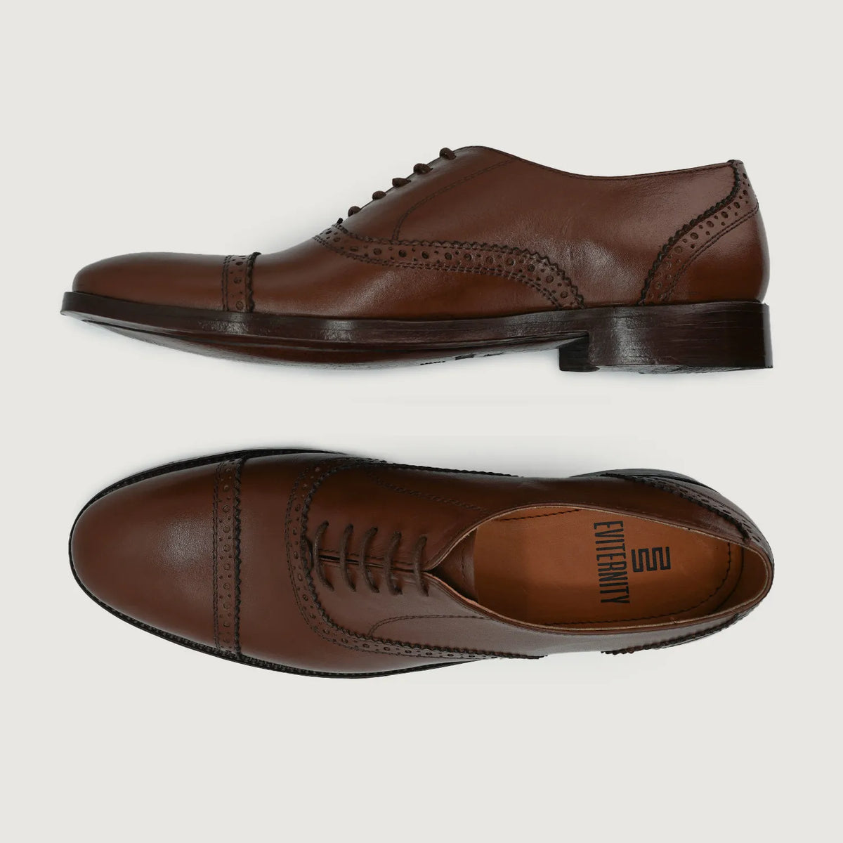 Greyson Brogues Oxford Brun Lædersko til Mænd For Men - Forstærket hælkappe og præcise dobbeltsyninger