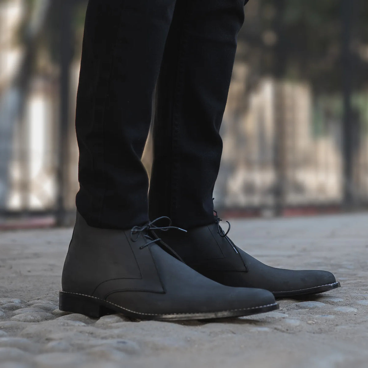 Orlaven Corry Chukka Sort Nubuck Læderstøvler til Mænd footwear image 9