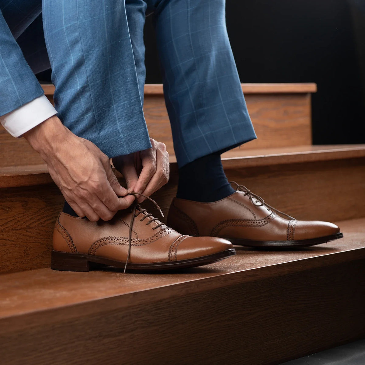 Orlaven Greyson Brogues Oxford Lysebrun Lædersko til Mænd footwear image 9