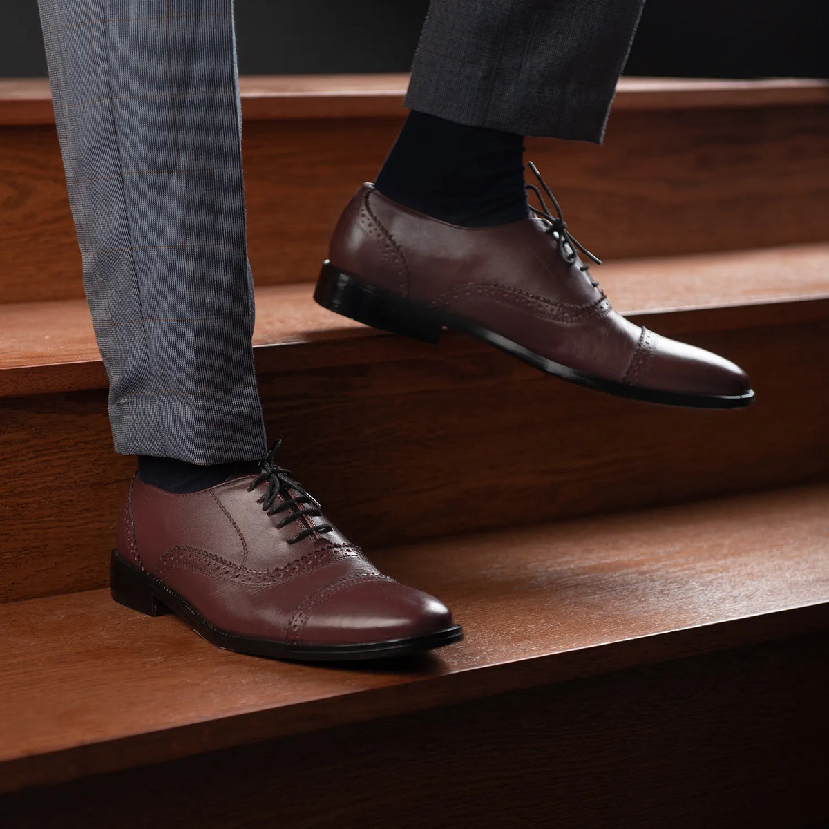 Orlaven Greyson Brogues Oxford Kastanjebrun Lædersko til Mænd footwear image 9