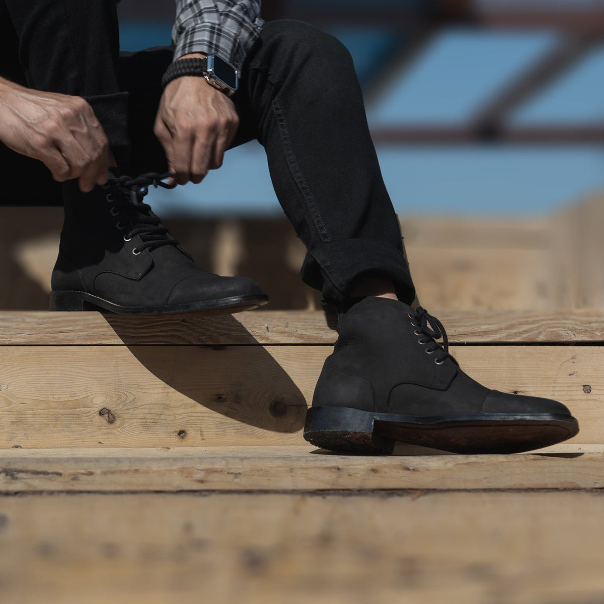 Orlaven Knight Derby Sort Nubuck Læderstøvler til Mænd footwear image 10