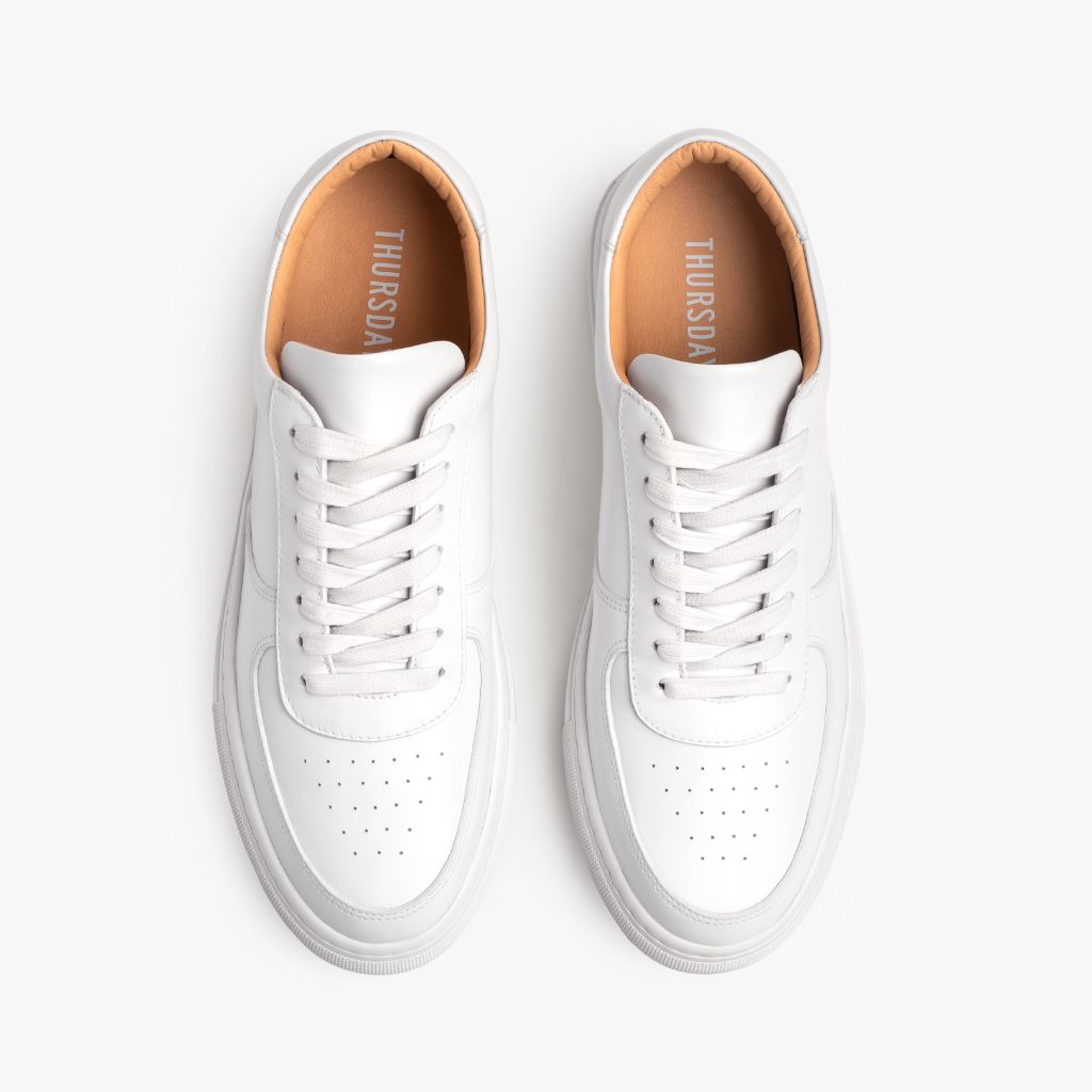 Court Toffee x Off-White Leather Sneakers - Forstærket hælkappe og præcise dobbeltsyninger