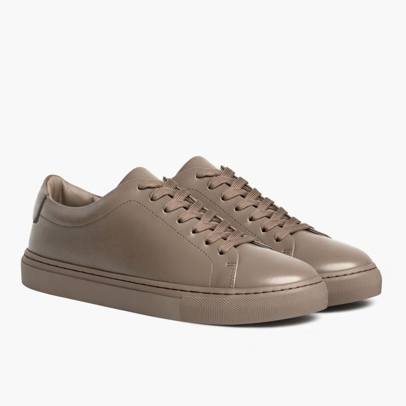 Encore Taupe Leather Sneakers til Mænd
