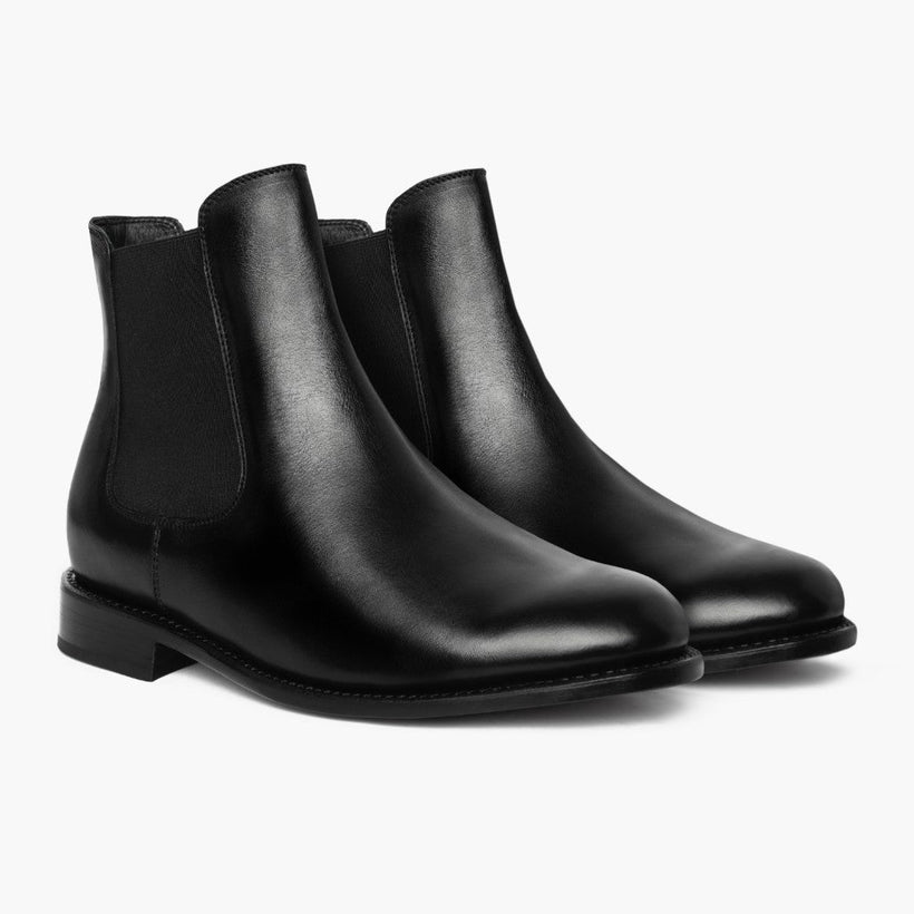 Cavalier Sort Leather Boots til Mænd
