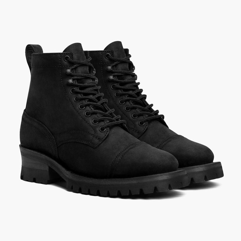 Challenger Sort Matte Leather Boots til Mænd