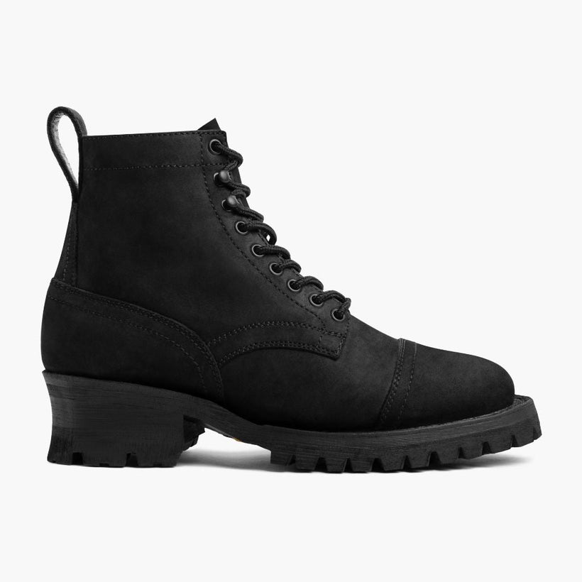 Challenger Sort Matte Leather Boots til Mænd