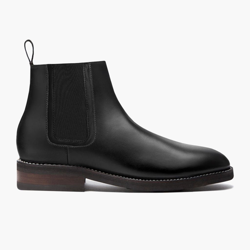 Duke Sort Leather Boots til Mænd
