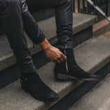 Styled On-Foot Perspective Demonstrating Ankle Fit & Silhouette on Model