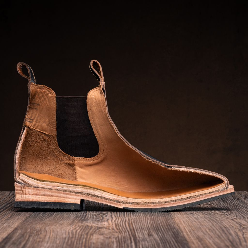 High-Traction Rubber Outsole & Lug Tread Pattern on Journeyman Snuff Reverse Læderstøvler til Mænd