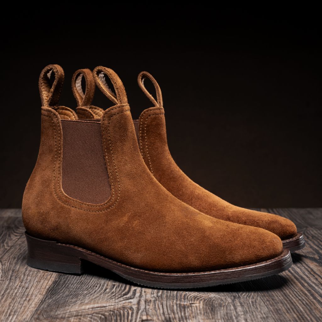 Journeyman Snuff Reverse Læderstøvler til Mænd in Classic Full-Grain Leather - Sidevisning | Køb online
