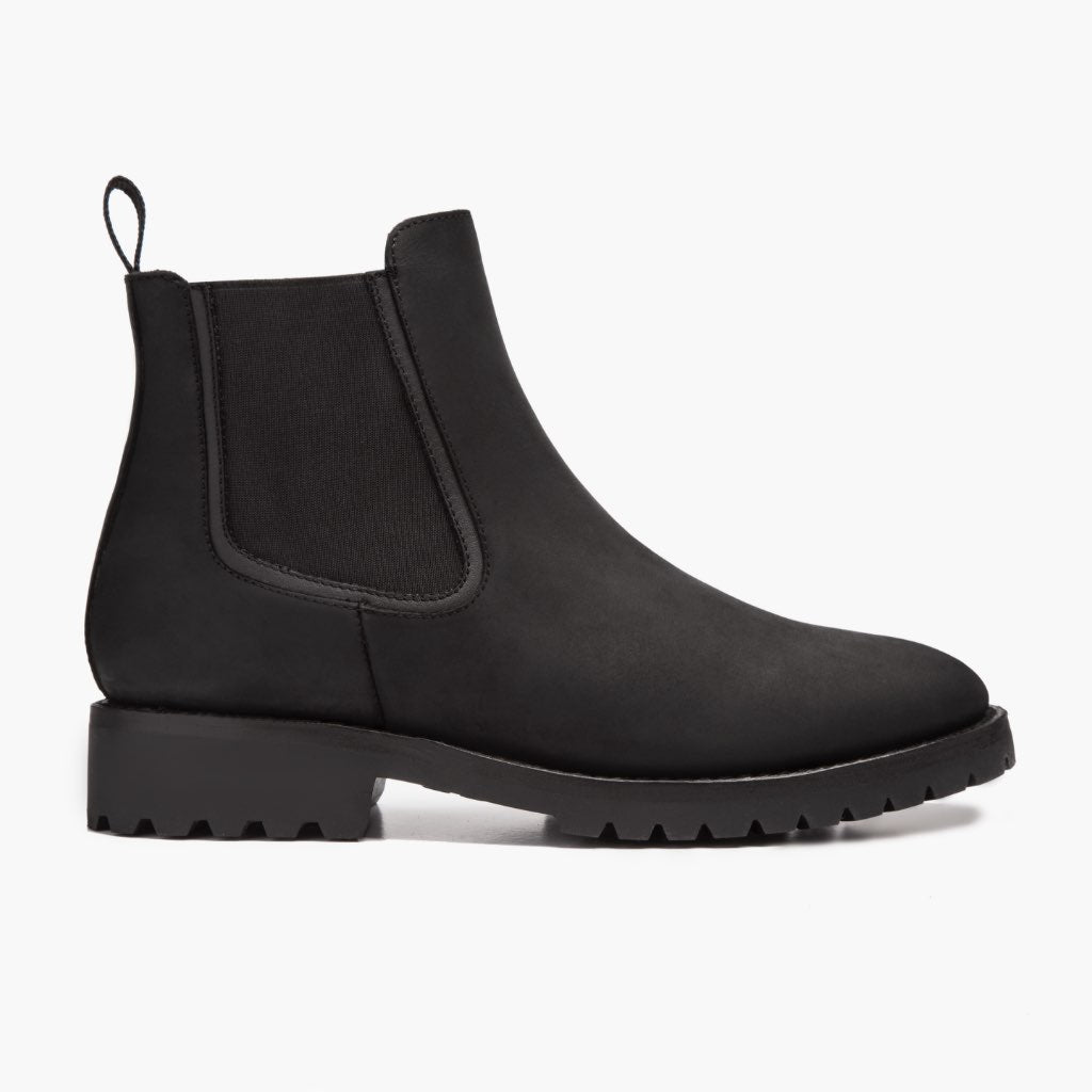 Black Full-Grain leather Boots - Goodyear welt-konstruktion og tåboks