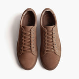 Premier Low Top Pebble Leather Sneakers For Men - Reinforced Heel Counter & Precision Double-Row Stitching Detail