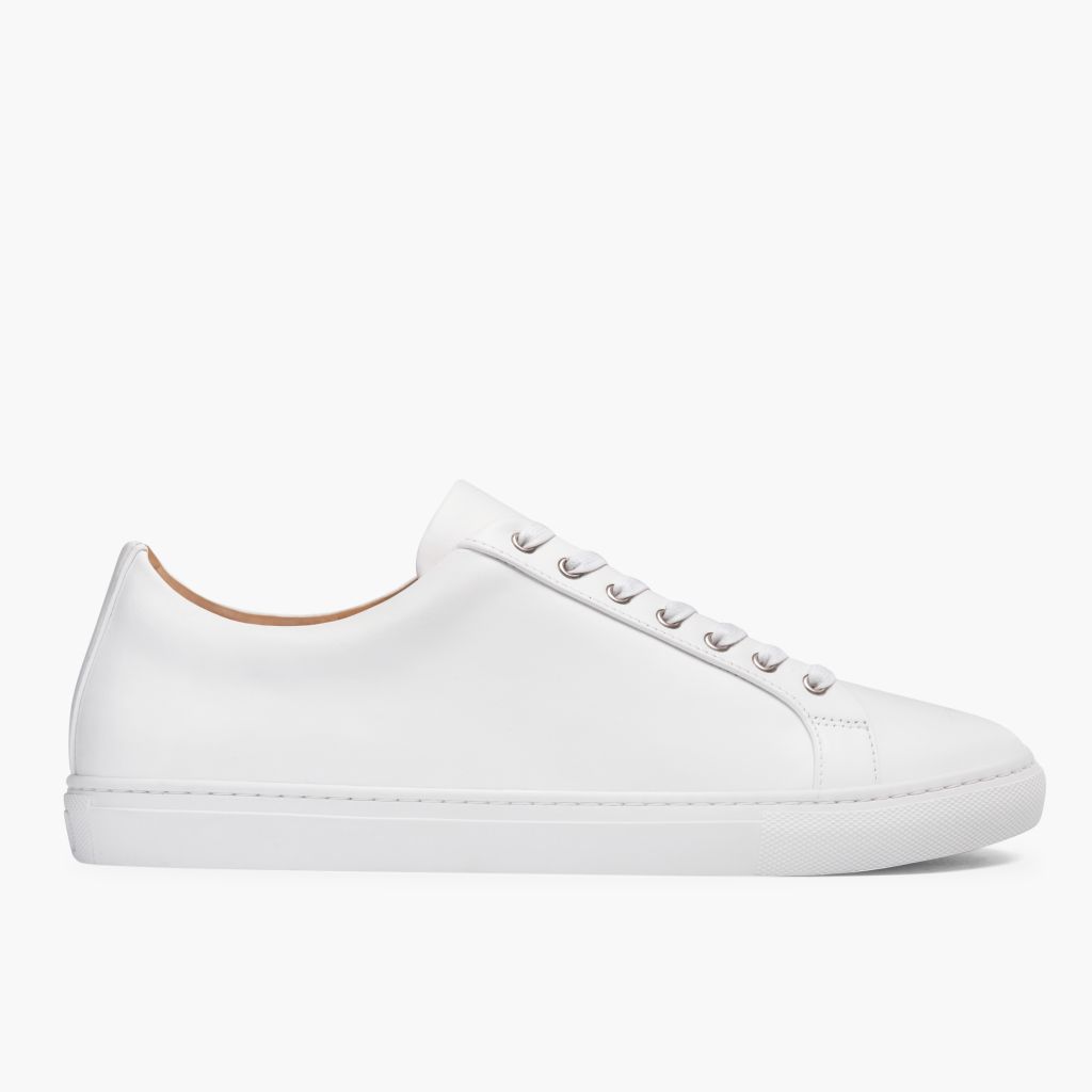 White Full-Grain leather Sneakers - Goodyear welt-konstruktion og tåboks