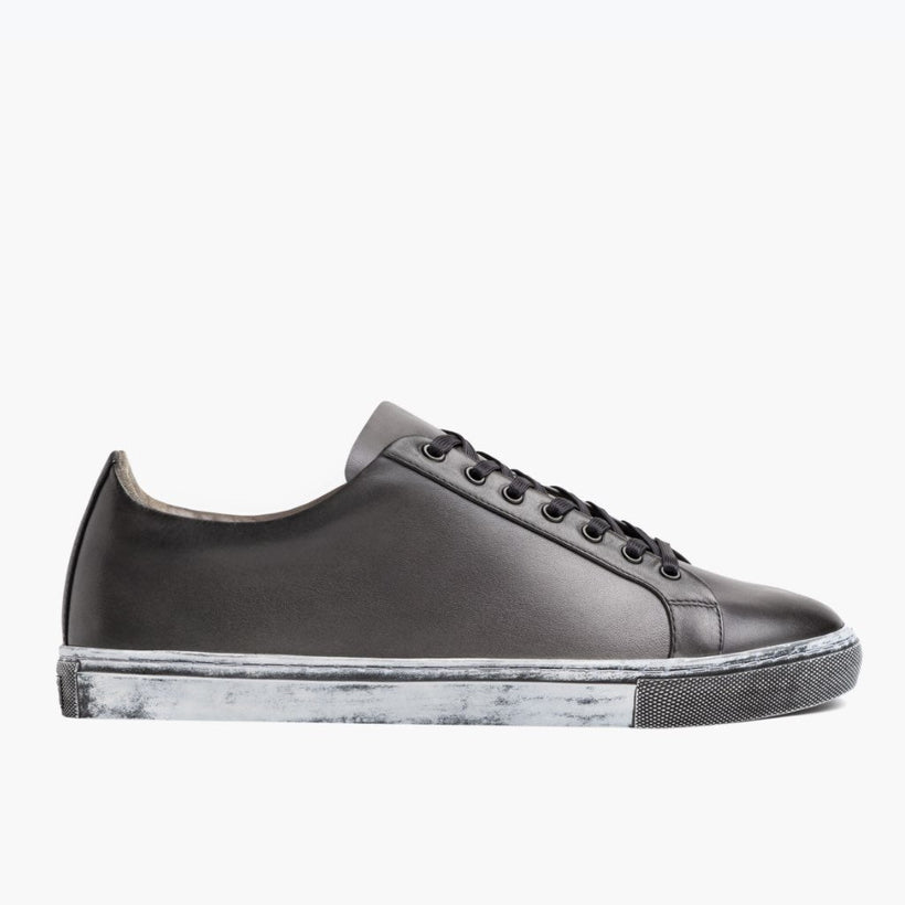 Premier Low Top Distressed Grey Leather Sneakers til Mænd