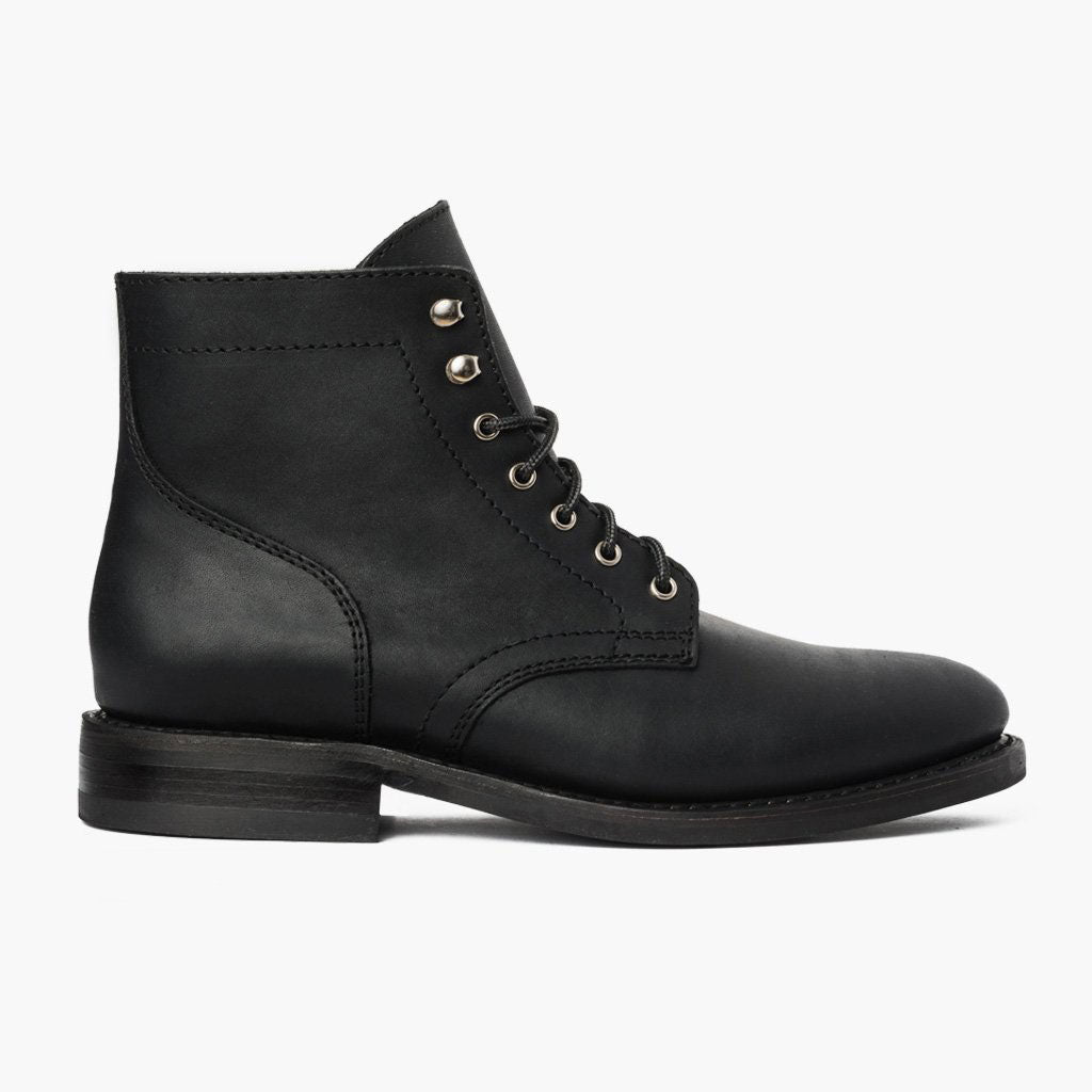 Black Full-Grain leather Boots - Goodyear welt-konstruktion og tåboks