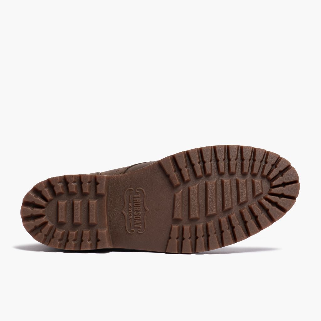 High-Traction Rubber Outsole & Lug Tread Pattern on President StormKing® Desert Brun Læderstøvler til Mænd For Men