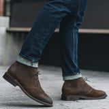Styled On-Foot Perspective Demonstrating Ankle Fit & Silhouette on Model