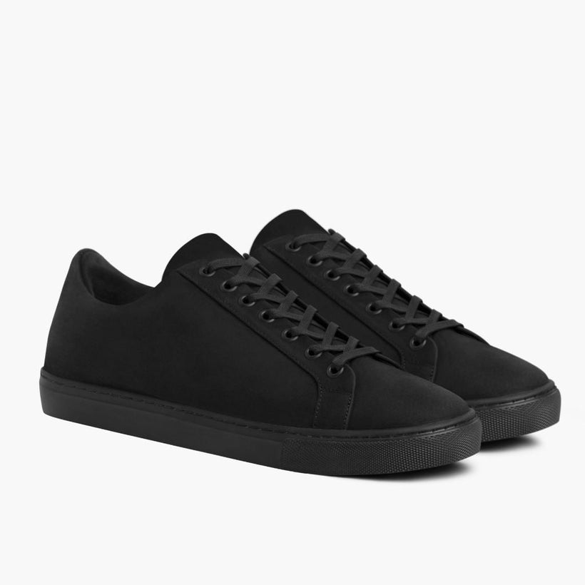 Premier Low Top Sort Matte Leather Sneakers til Mænd