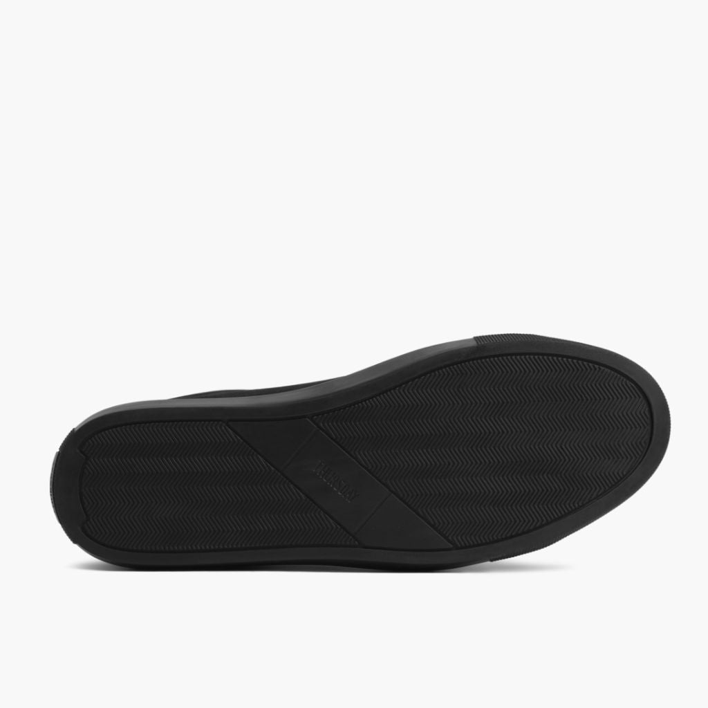 High-Traction Rubber Outsole & Lug Tread Pattern on Premier Low Top Sort Matte Lædersneakers til Mænd For Men