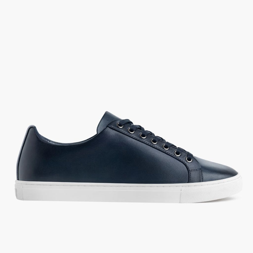 Premier Low Top Deep Blue Leather Sneakers til Mænd