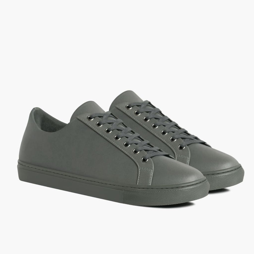 Premier Low Top Grey Leather Sneakers til Mænd