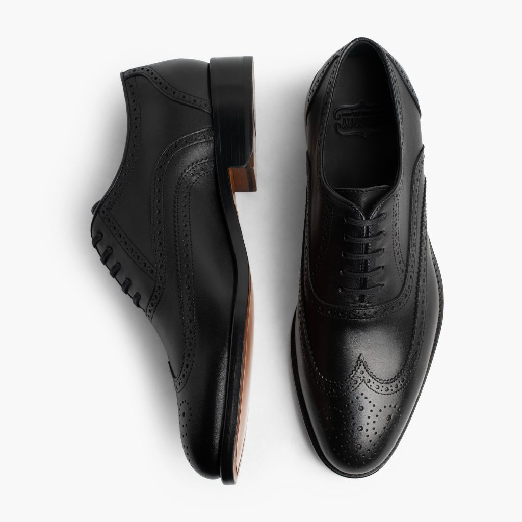 Aviator Sort Læderloafers til Mænd - Sideprofil med ergonomisk ærmesnit