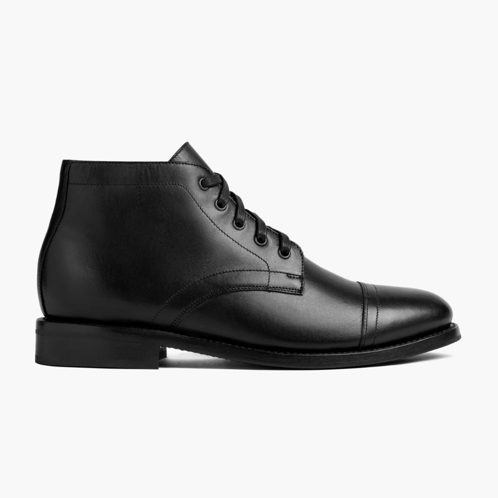 Black Full-Grain leather Boots - Goodyear welt-konstruktion og tåboks