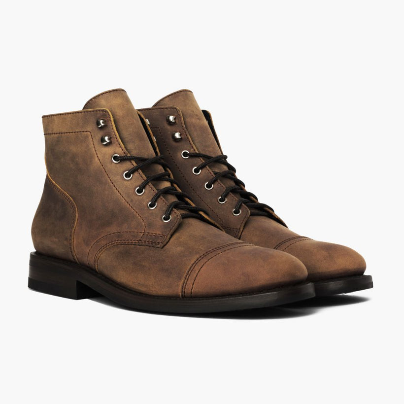 Captain Burnt Copper Leather Boots til Mænd