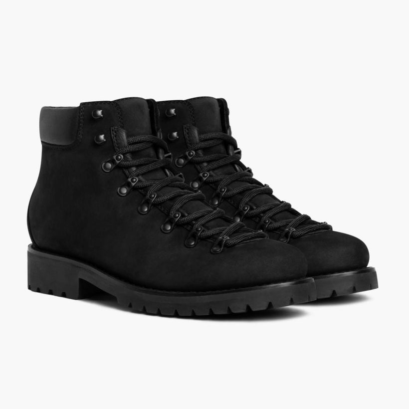 Commander Sort Matte Leather Boots til Mænd