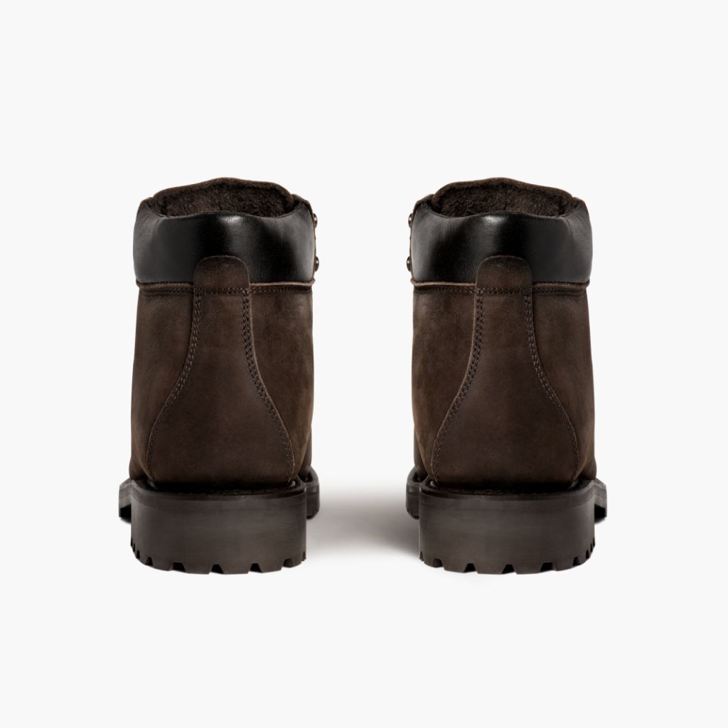 High-Traction Rubber Outsole & Lug Tread Pattern on Commander Tobacco Læderstøvler til Mænd