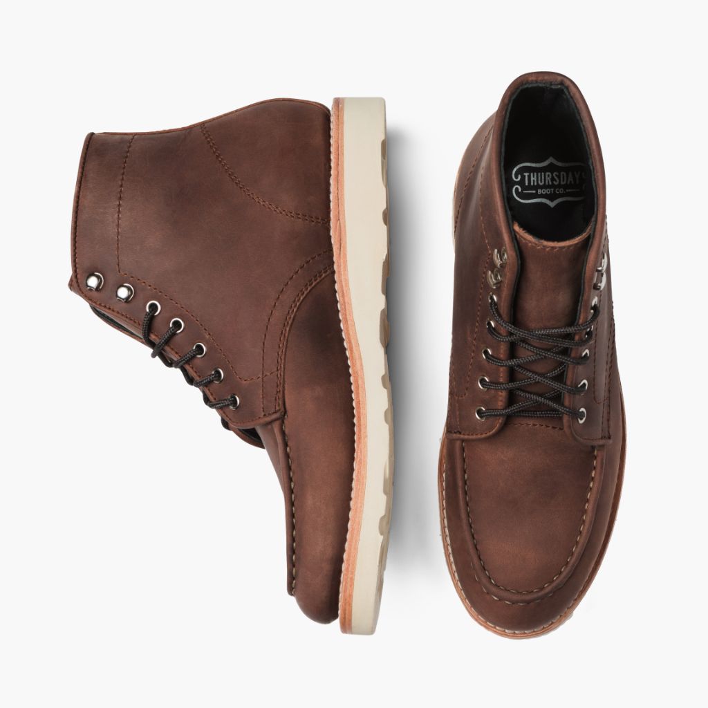 High-Traction Rubber Outsole & Lug Tread Pattern on Diplomat Arizona Adobe Læderstøvler til Mænd