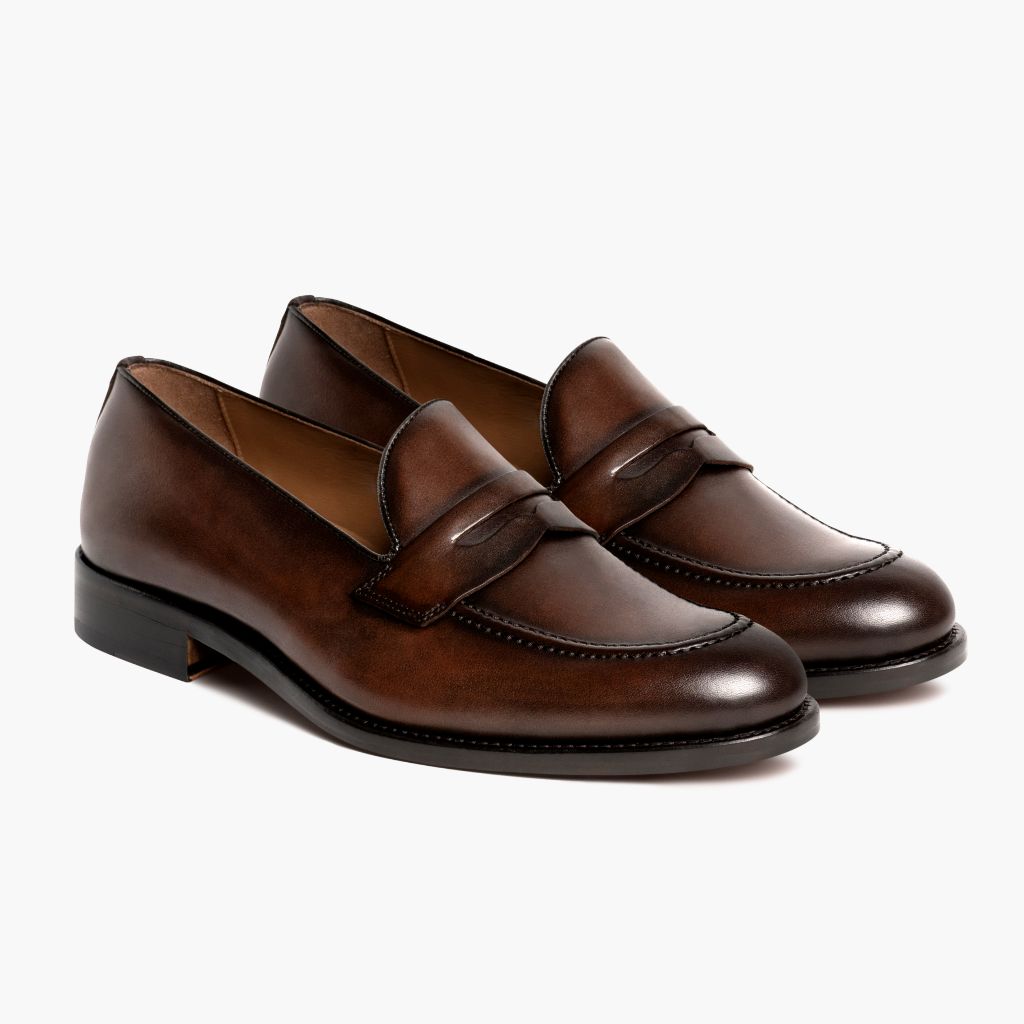 Lincoln Rich Mahogany Lædersneakers til Mænd in Classic Full-Grain Leather - Sidevisning | Køb online