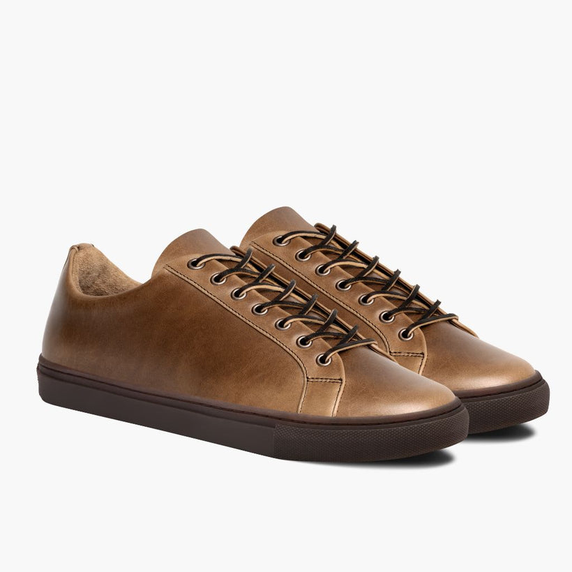 Premier Low Top Natural Leather Sneakers til Mænd