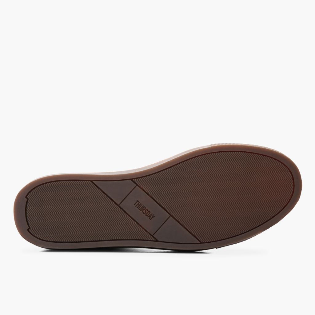 High-Traction Rubber Outsole & Lug Tread Pattern on Premier Low Top Natural Lædersneakers til Mænd For Men