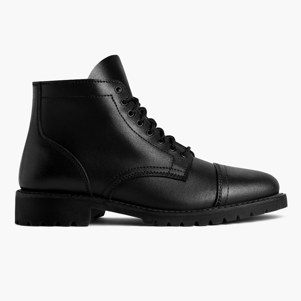 Black Full-Grain leather Boots - Goodyear welt-konstruktion og tåboks