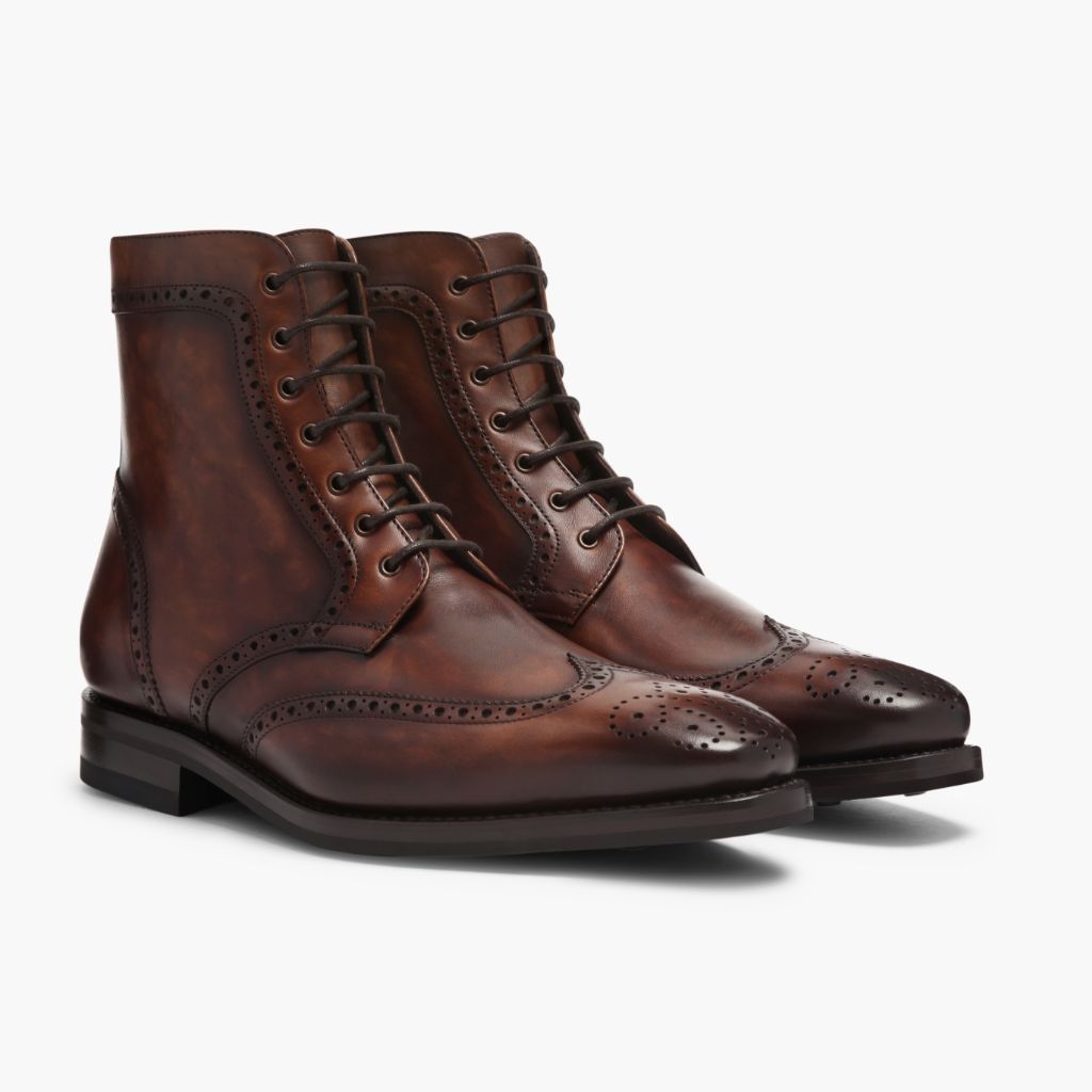 Wingtip Color #77 Læderstøvler til Mænd For Men in Classic Full-Grain Leather - Sidevisning | Køb online
