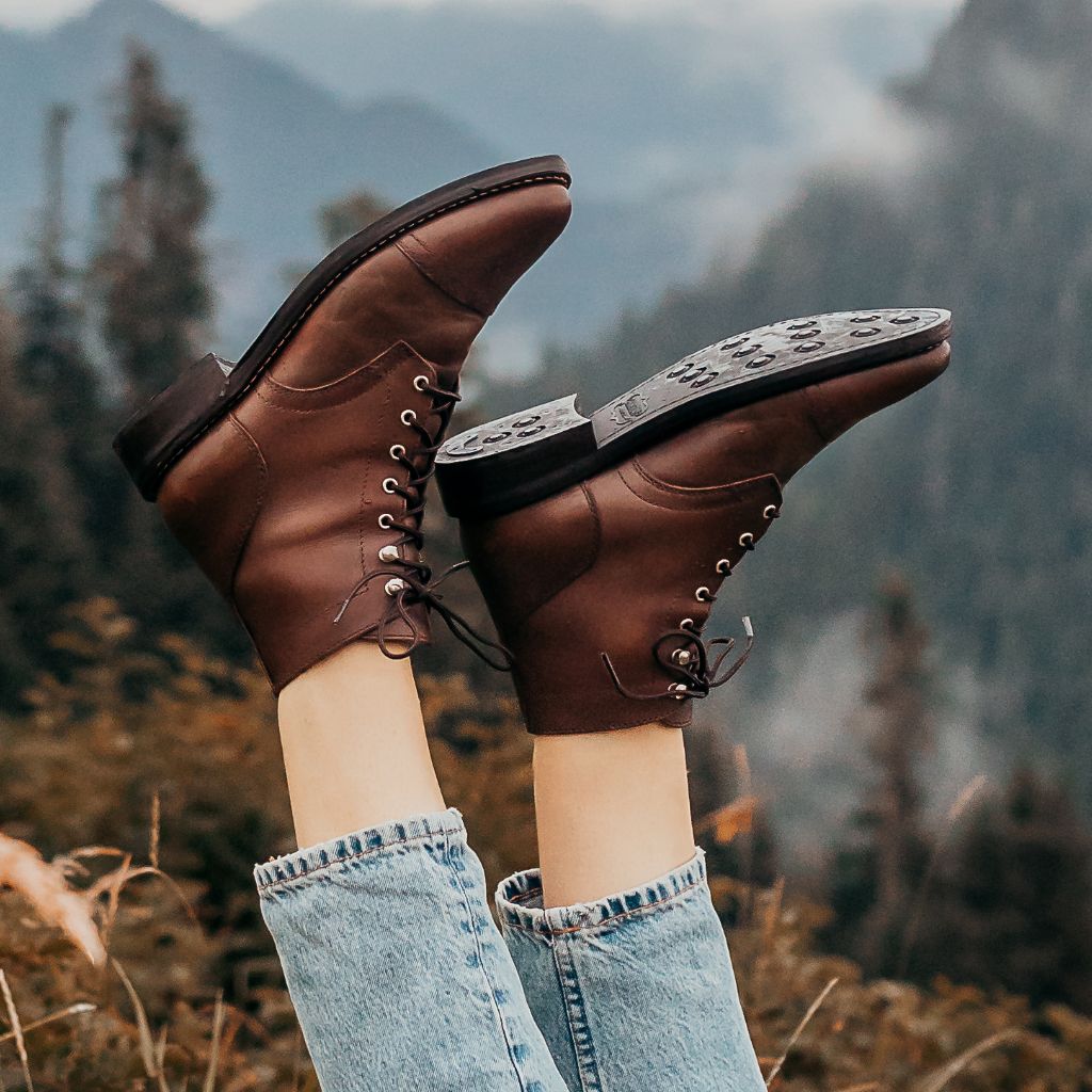 Styled On-Foot Perspective Demonstrating Ankle Fit & Silhouette on Model