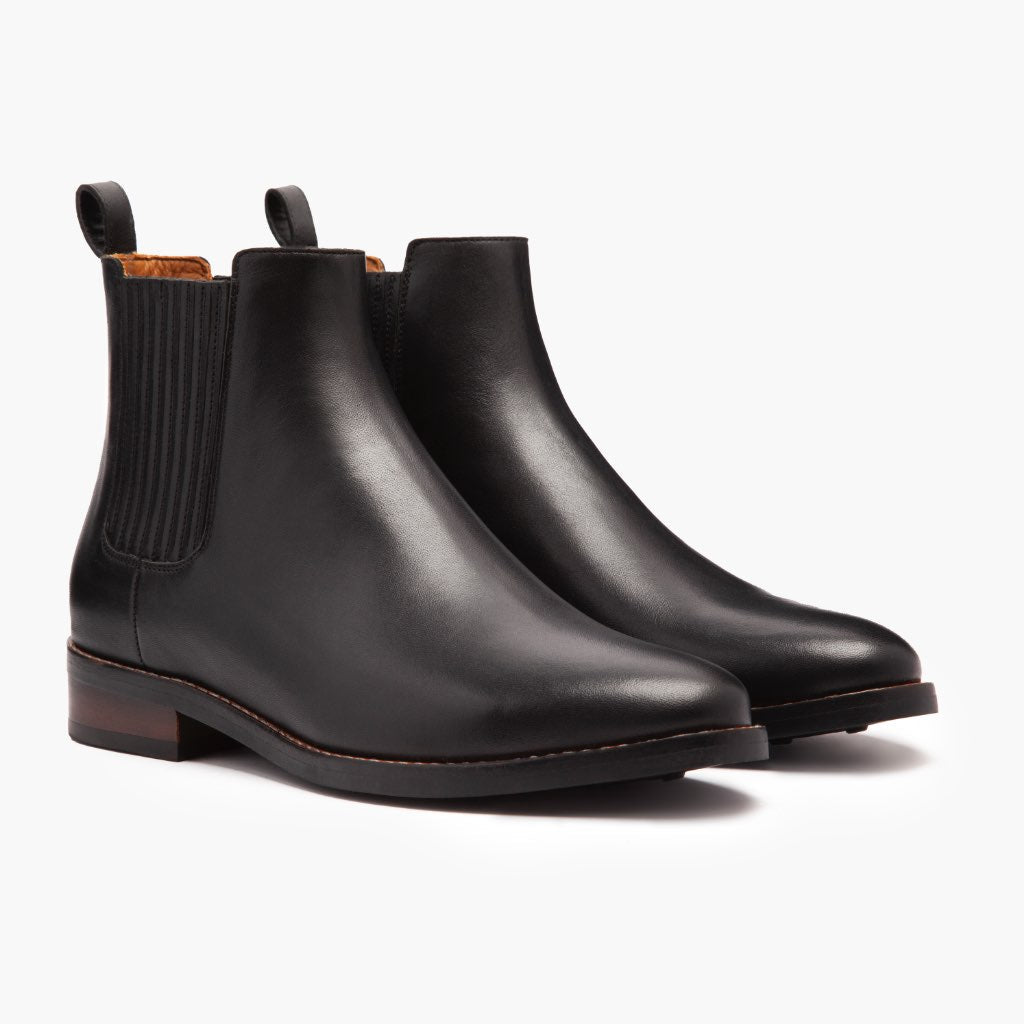 Black Full-Grain leather Boots - Goodyear welt-konstruktion og tåboks