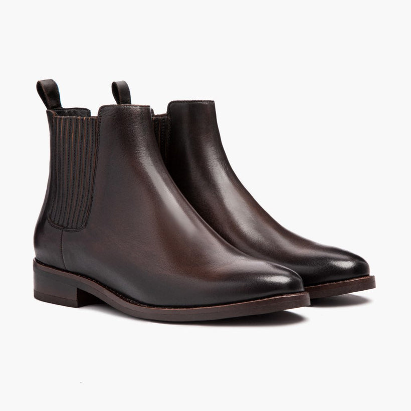 Dreamer Sort Coffee Leather Boots til Kvinder